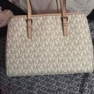 Michael kors jet set travel lg vanilla ew tote new